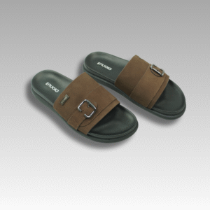 Suede Upper Single Buckle Sandal